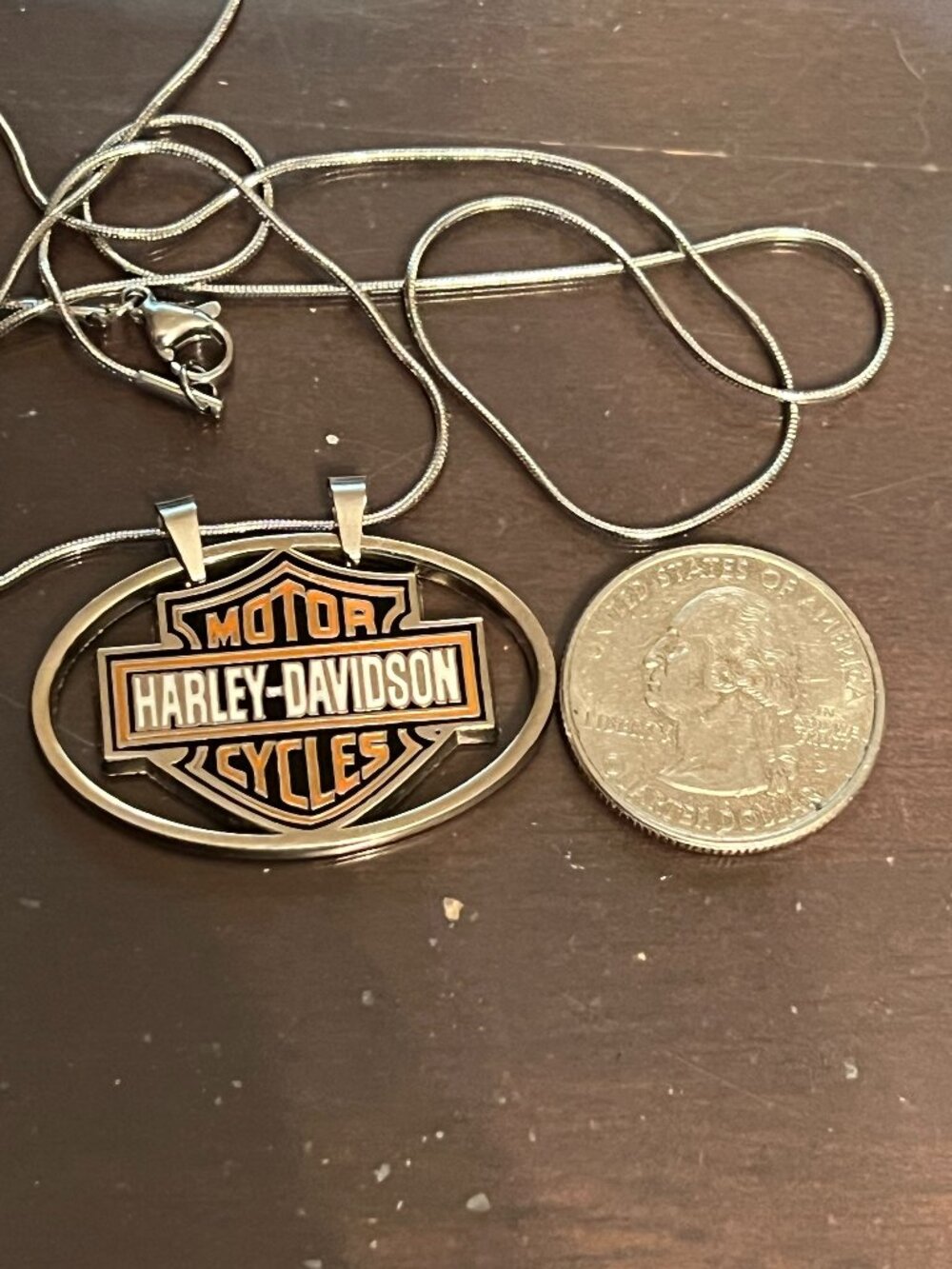 Harley-Davidson Bar & Shield Logo Pendant Necklace (494)